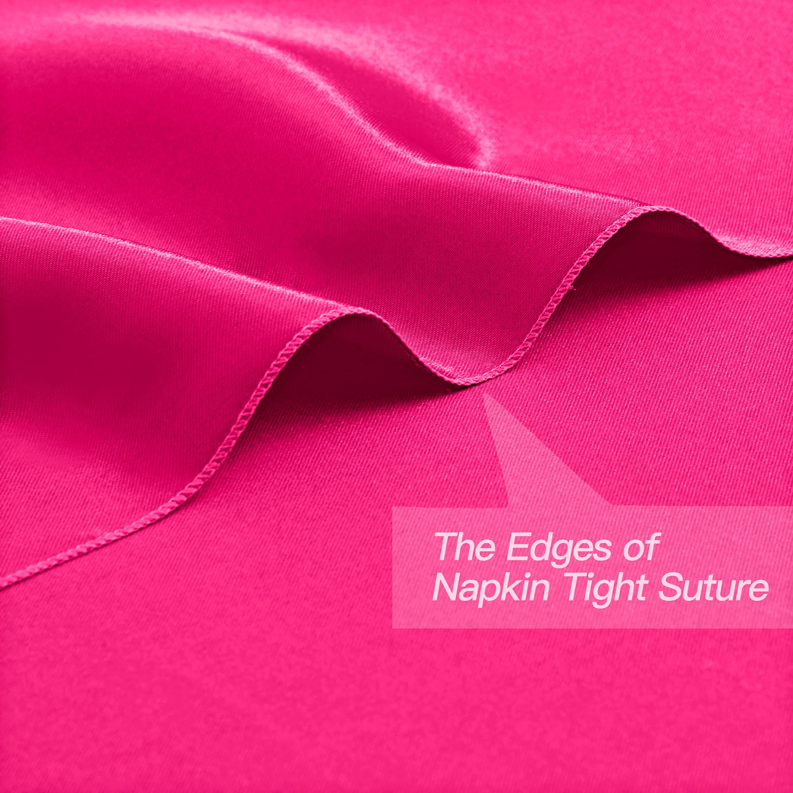 Aormenzy Lot De 60 Serviettes De Table Carrées En Satin Doux Pour Mariage, Banquet, Décoration De Fête - Rose - 43,2 X 43,2 Cm