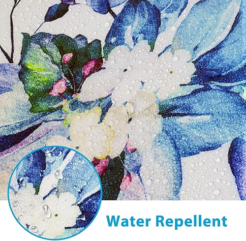 Miniatura 4 de Cortina de ducha de eucalipto azul de 60 x 72 pulgadas, cortina de baño de hojas de plantas en acuarela, cortina de ducha de tela impermeable