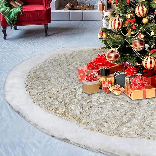 SHENG HONG Falda de árbol de Navidad de 72 pulgadas, faldas de árbol de Navidad para decoración de fiesta de Navidad, decoraciones de Navidad, color