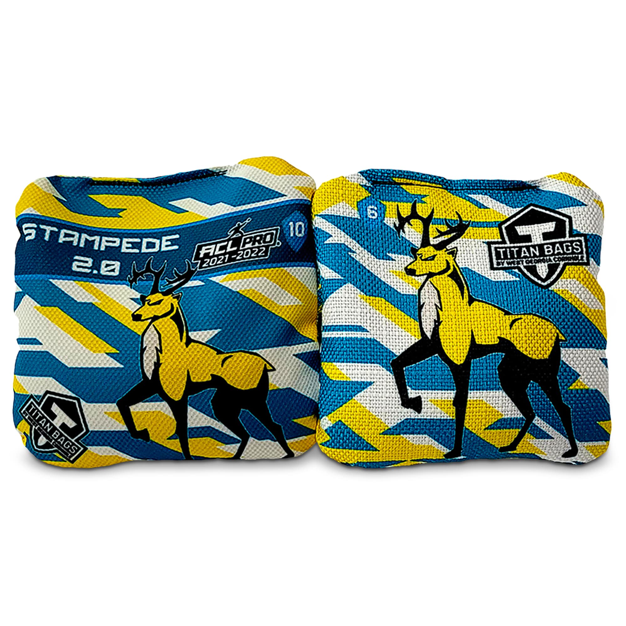Titan Bags Stampede 2.0 Cornhole Bags — ACL PRO Approved Toss Bags — Durable All Weather Regulation Bags for Indoor and Outdoor Use — Professional Cornhole Bags (Set of 4)