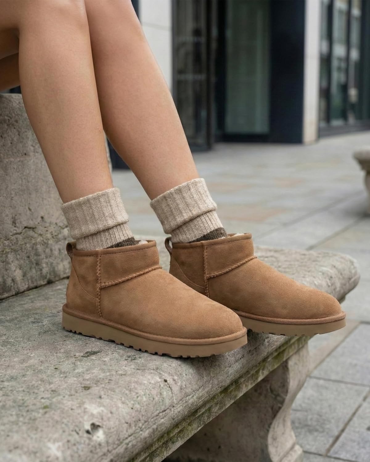 GoWith 2 Pairs Turn Cuff Crew Alpaca Wool Socks for Women, Pulled Up or Folded Down Warm Casual Colorful Cozy Winter Socks