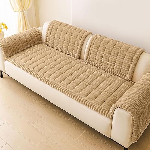 Miniatura 9 de hyha Funda para sofá de 3 cojines, lavable y antideslizante para perros, apta para mascotas, gruesa y suave, protector para cojín para gatos y