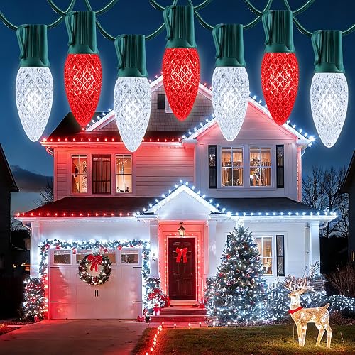 100 Feet Commercia Led Outdoor Christmas Lights, Waterproof C9 Christmas String 