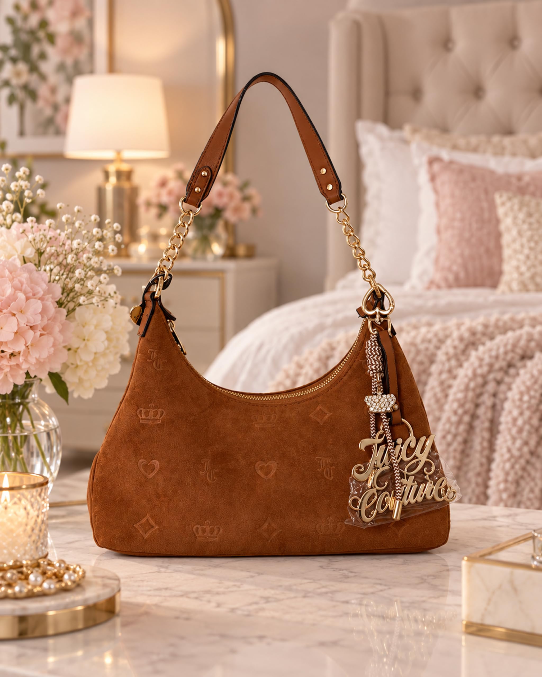 Juicy Couture Top Players Borsa a tracolla Cannella