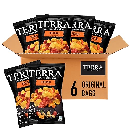 Miniatura 27 de Terra Chips de verduras reales de ajo y hierbas mediterráneas, 5 onzas (paquete de 6)