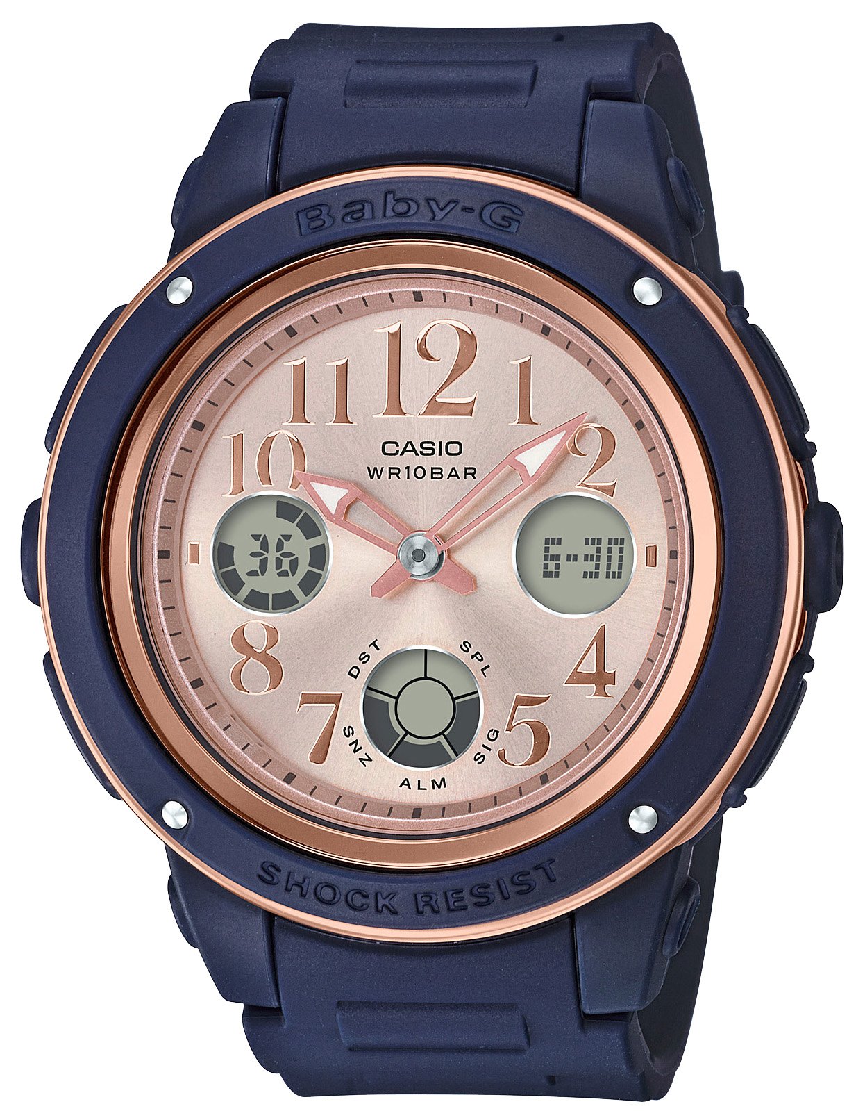 Casio Watch Baby Gee Navy & Brown BGA-150PG-2B1JF Radis Blue | eBay