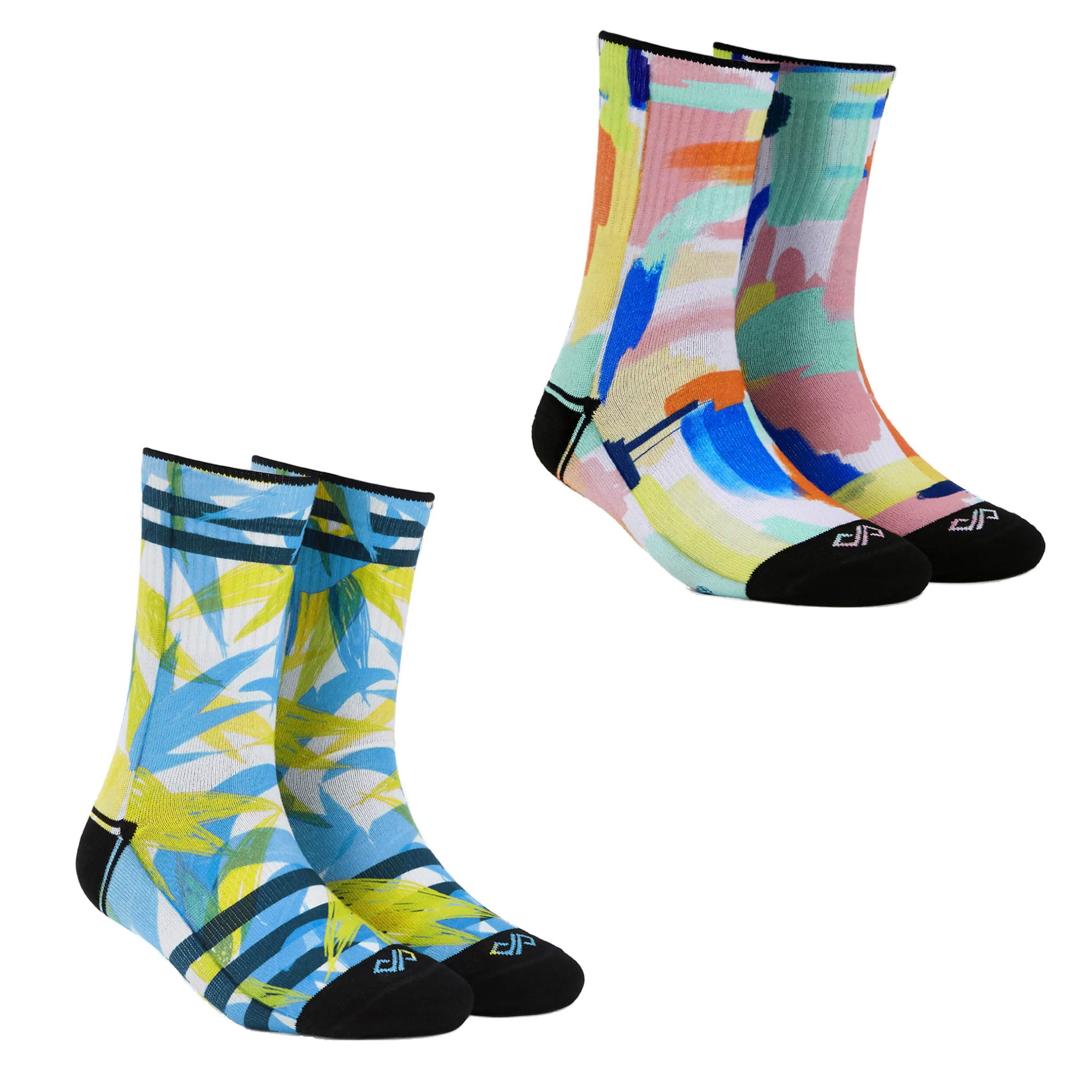 Men & Women Crew Length Socks (Spring+Fresco)(Combo Pack of 2 pairs; Multicolour; Anti-Odour; Breathable; Durable) (Small-Fits Shoe Size India/UK 4-7)(Large-Fits Shoe Size India/UK 8-10)-image-23