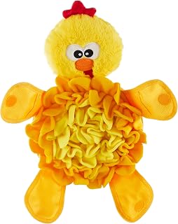 Outward Hound Nina Ottosson Snuffle Palz Plush Snuffle Mat Dog Puzzle Toy - Yellow Chicken, Non-Slip Squeaker for Mental Stimulation