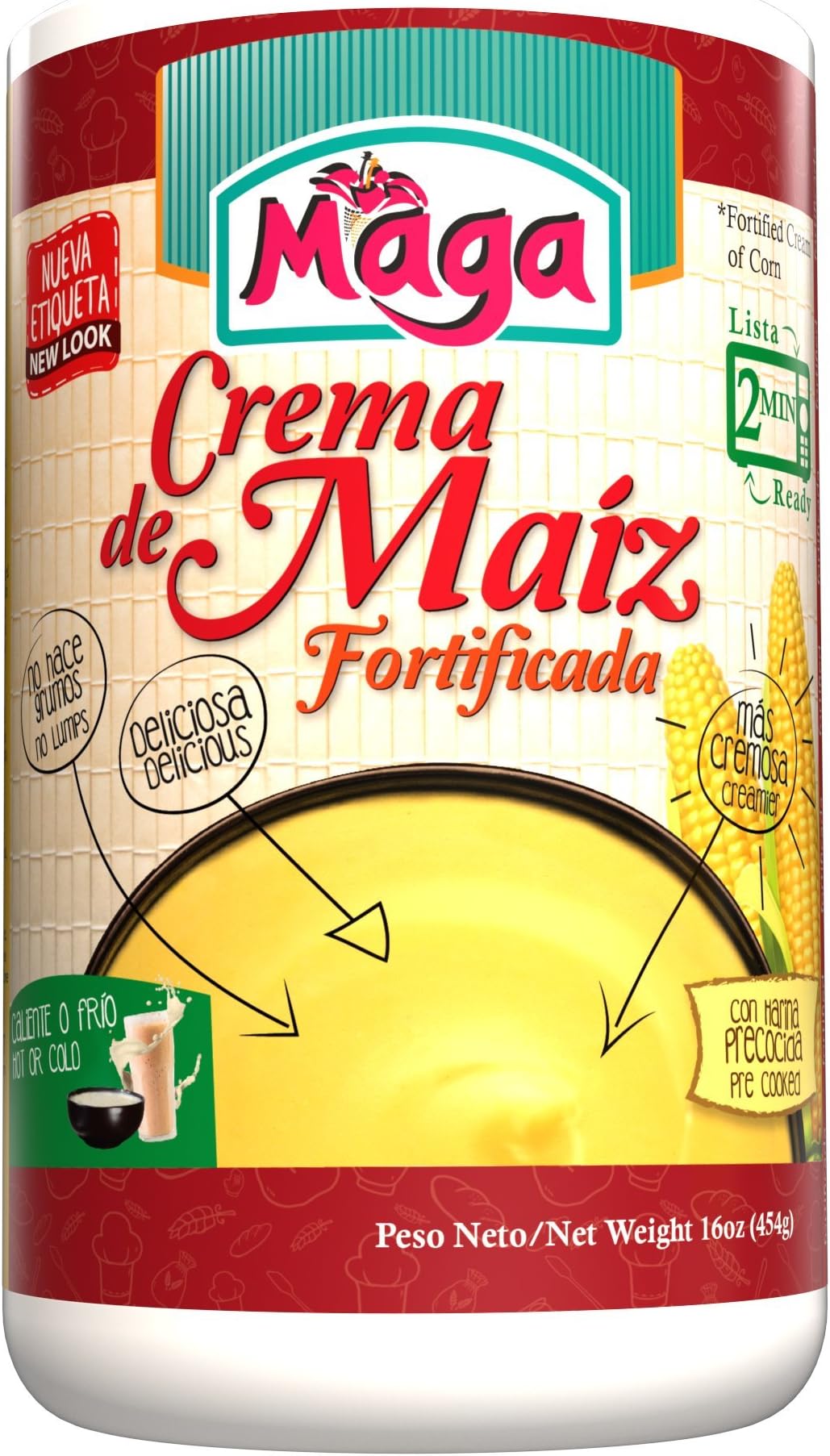 Crema de Maíz (Cream of Corn Cereal) by Maga Foods Puerto Rico - 12 oz (Count of 2)