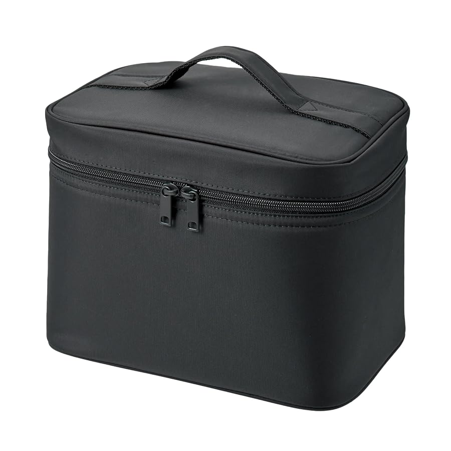 Amazon | MUJI 無印良品 ナイロンメイクボックス 黒 Mサイズ 24