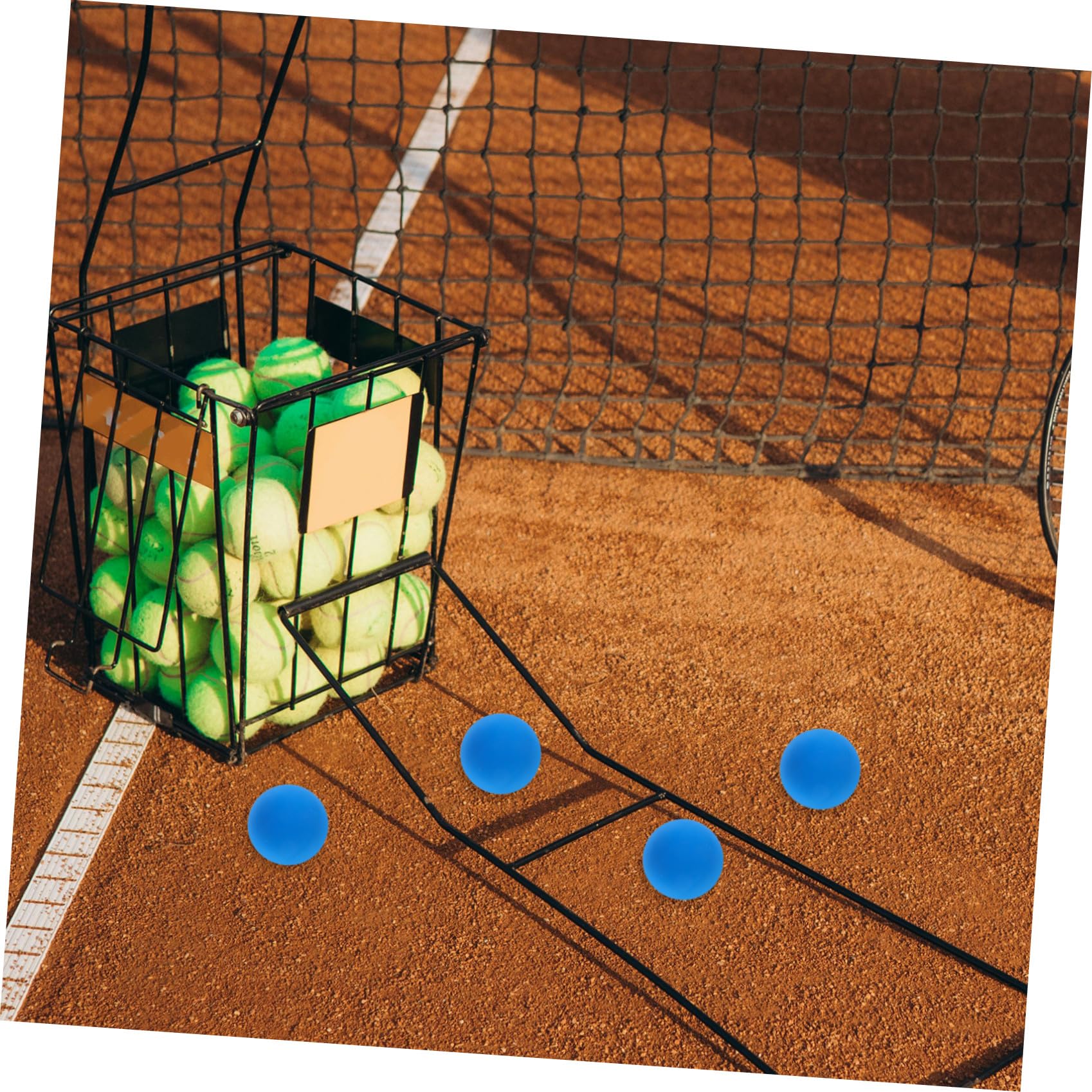 Lot de 4 Balles de Racquetball en Caoutchouc Creuses et Légères Mini Ballons D’Entraînement Bleu pour Squash Rebond Élevé Amélioration Coordination Usage Intérieur et