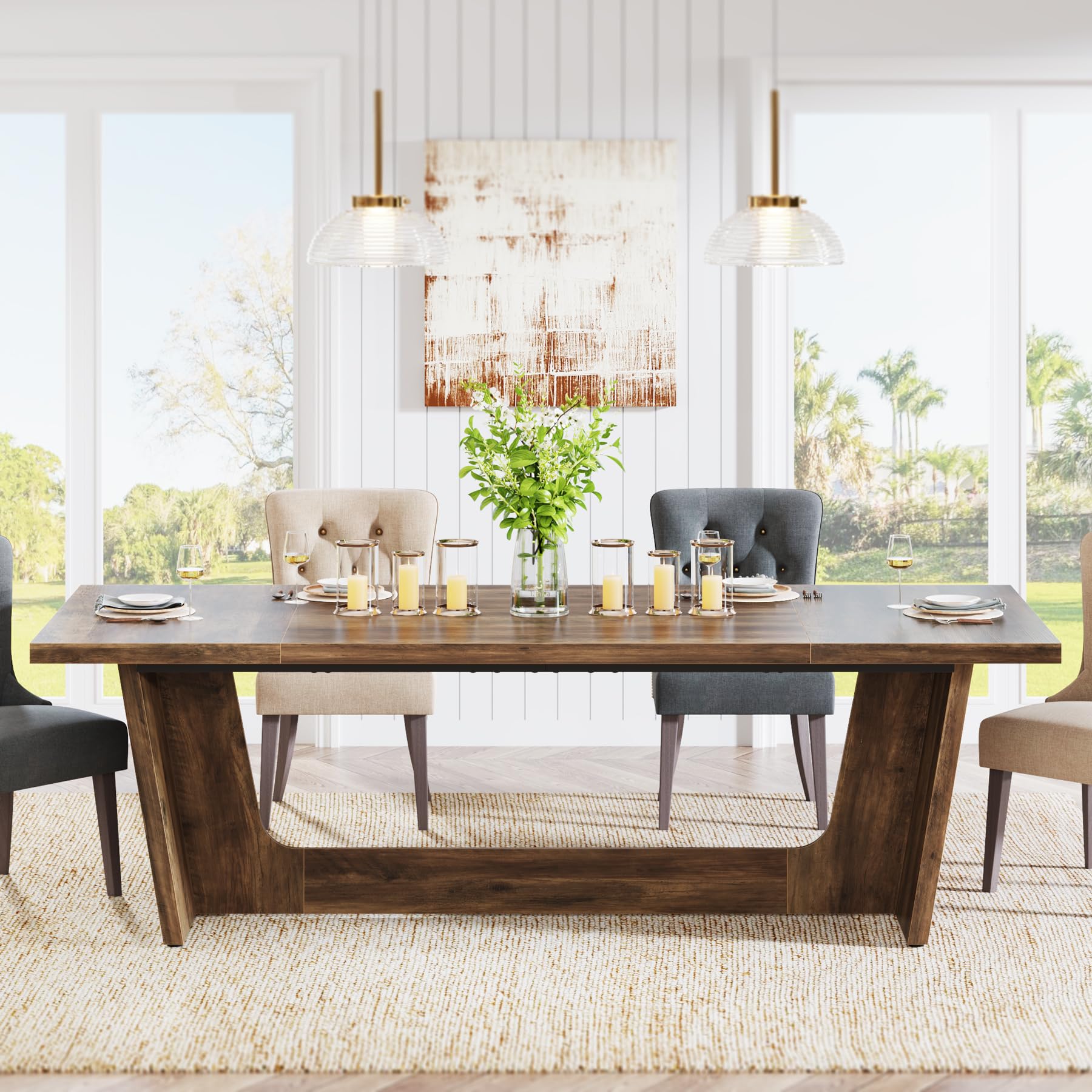 Amazon.com - Tribesigns 70.87-Inch Dining Room Table: Wood