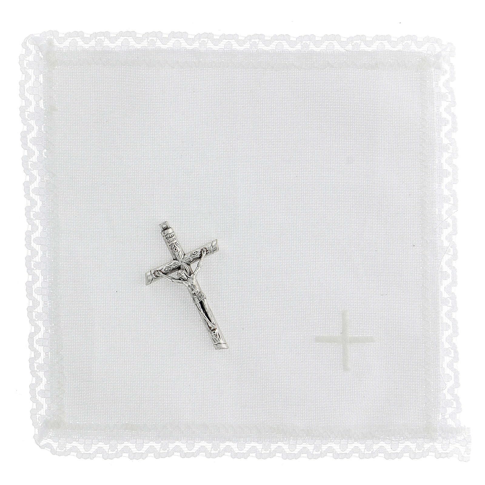 Holyart Custodes à hosties: étui Rigide pour Custode IHS avec Croix et purificatoire