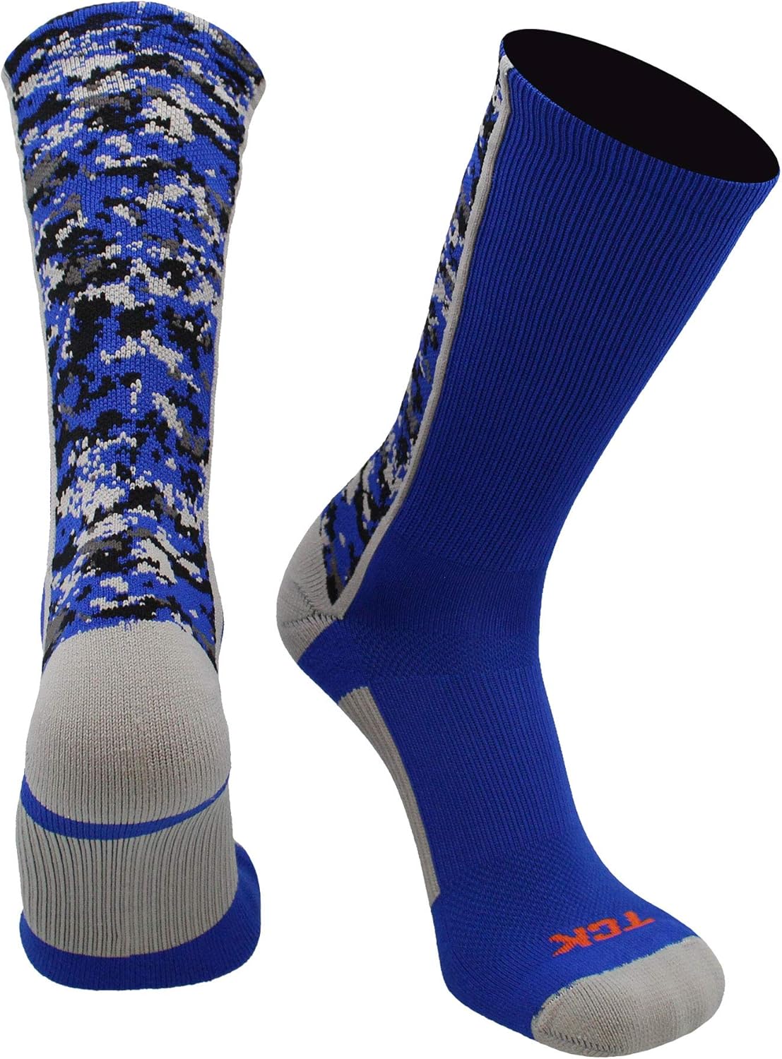 Athletic Crew Socks Digital Camo Football Basketball Lacrosse Royal Medium