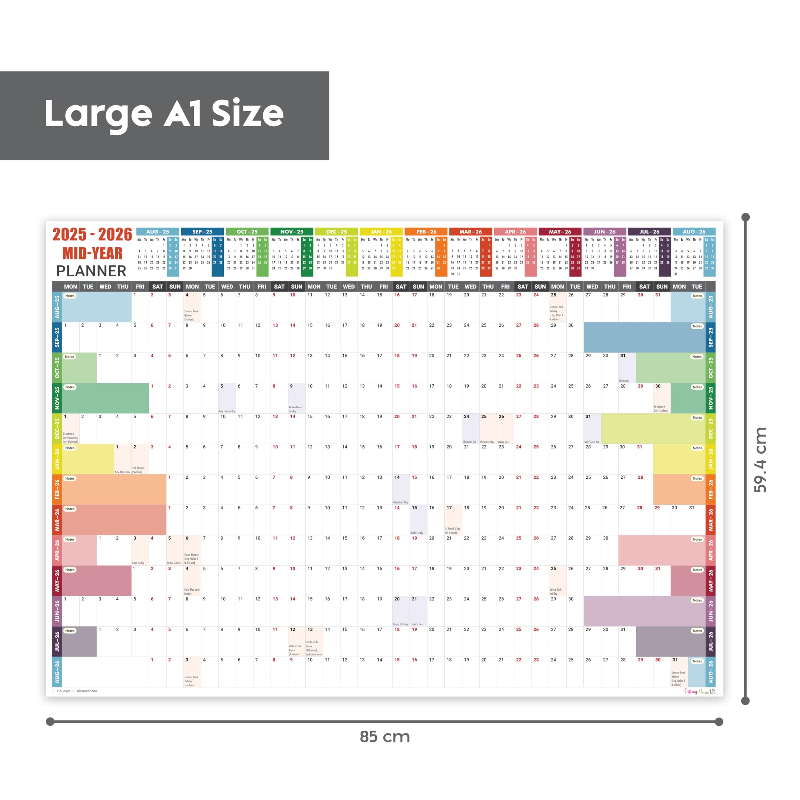 Wall Planner 2025-2026 2025-2026 Academic Wall Planner | A1 Big