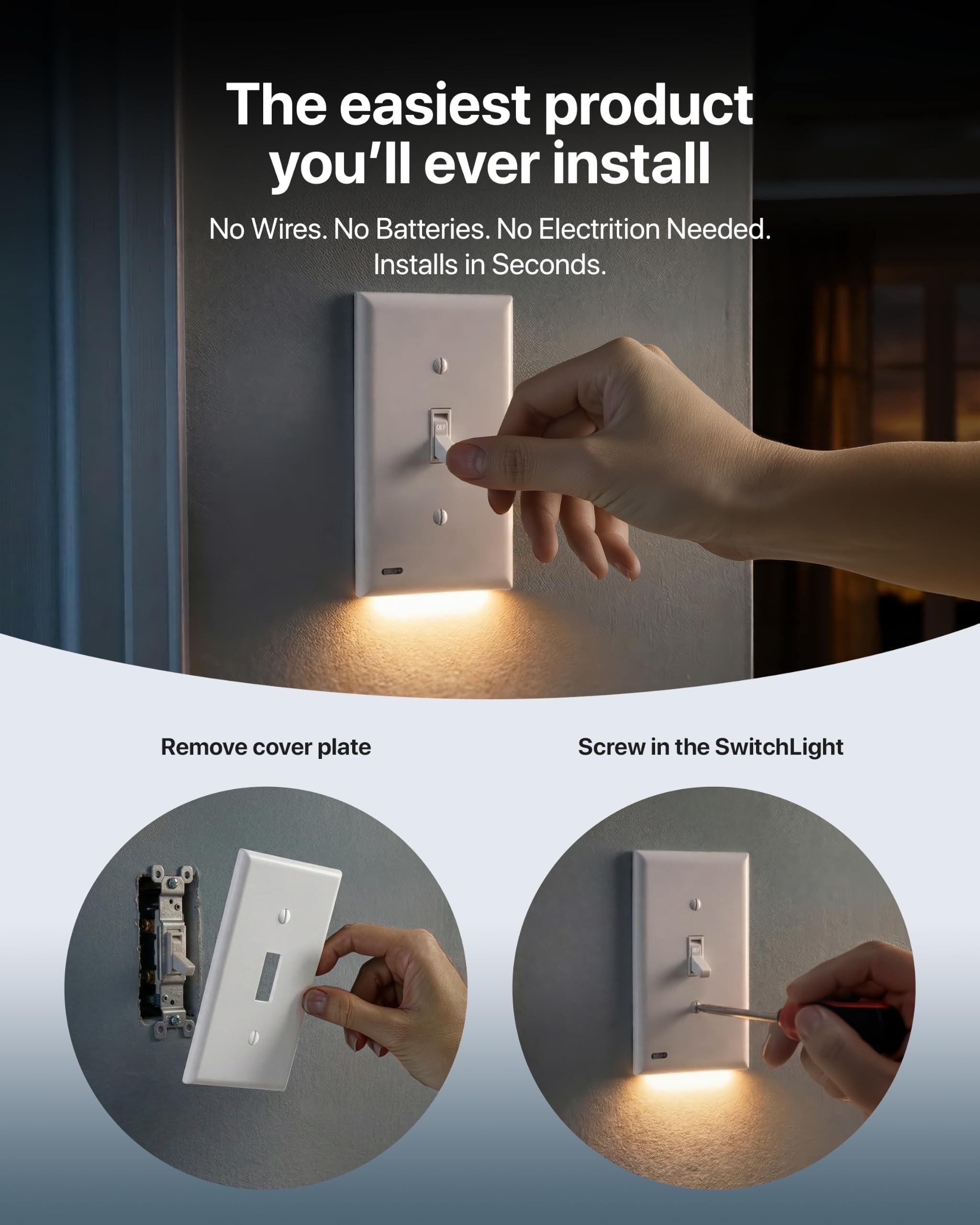 Amazon.co.jp: 2個パック - SnapPower SwitchLight - LEDナイトライト