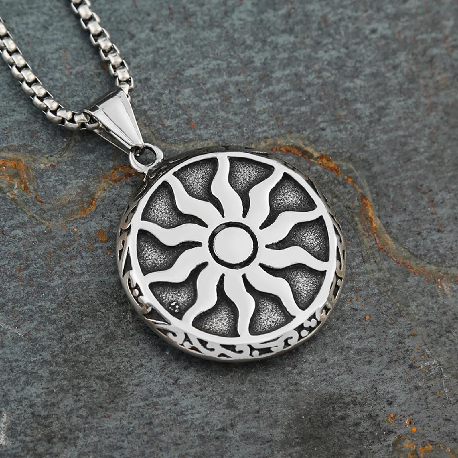 Halskette Ketten Schmuck Herren Frauen Anhänger Necklaceanhänger Halskette Herren Rundes Amulett