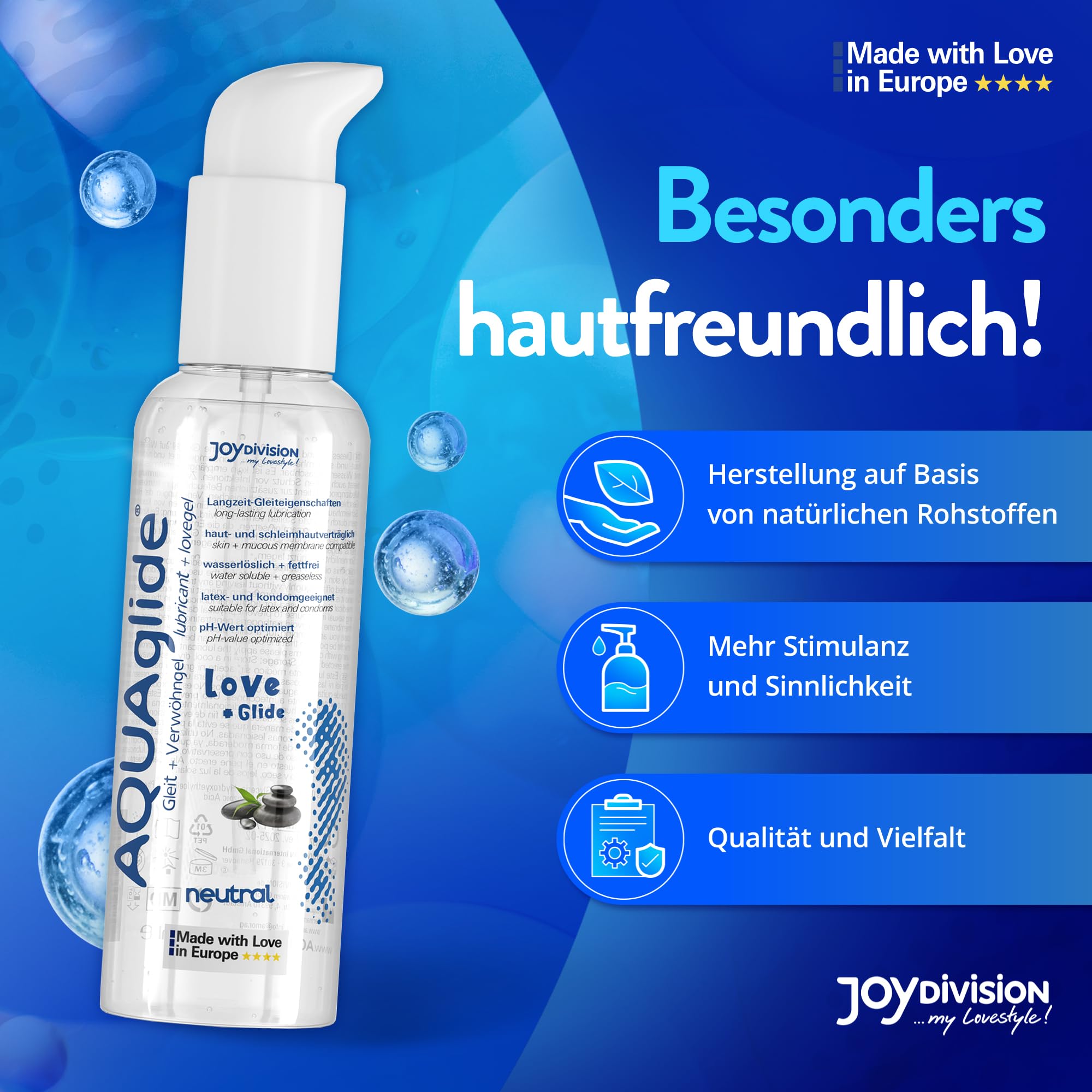 JOYDIVISION AQUAglide 2-in-1 Massage- & Gleitgel, 200 ml