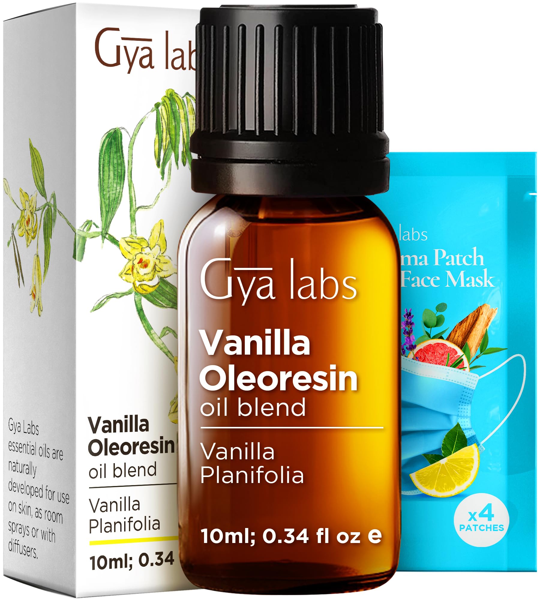 Vanilla Oleoresin Essential Oil for Skin, Hair &amp; Diffuser - 0.34 Fl Oz
