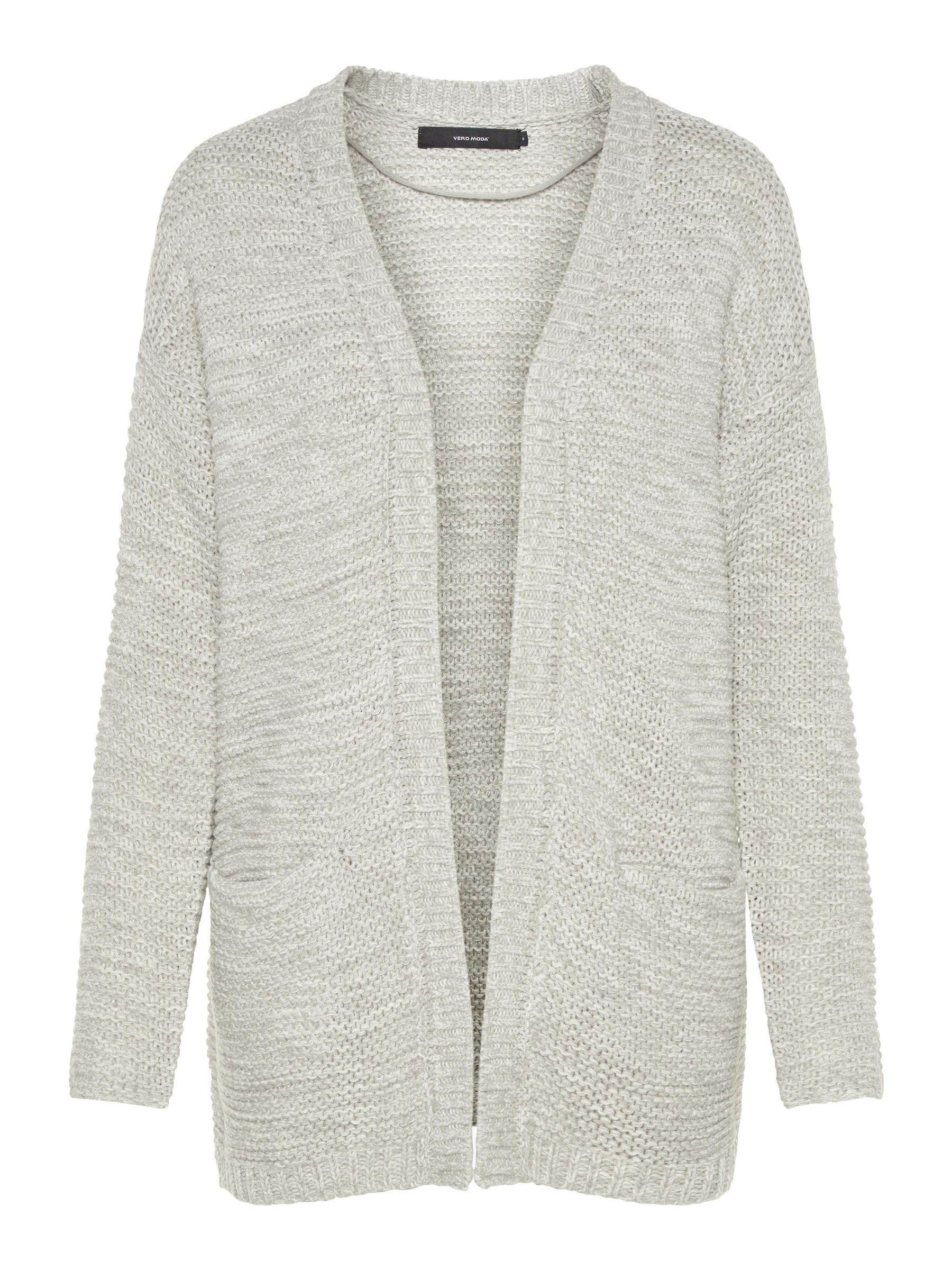 Vero Moda Women's Vmno Name Ls Cardigan Noos, Grey (Light Grey Melange Light Grey Melange), XS
