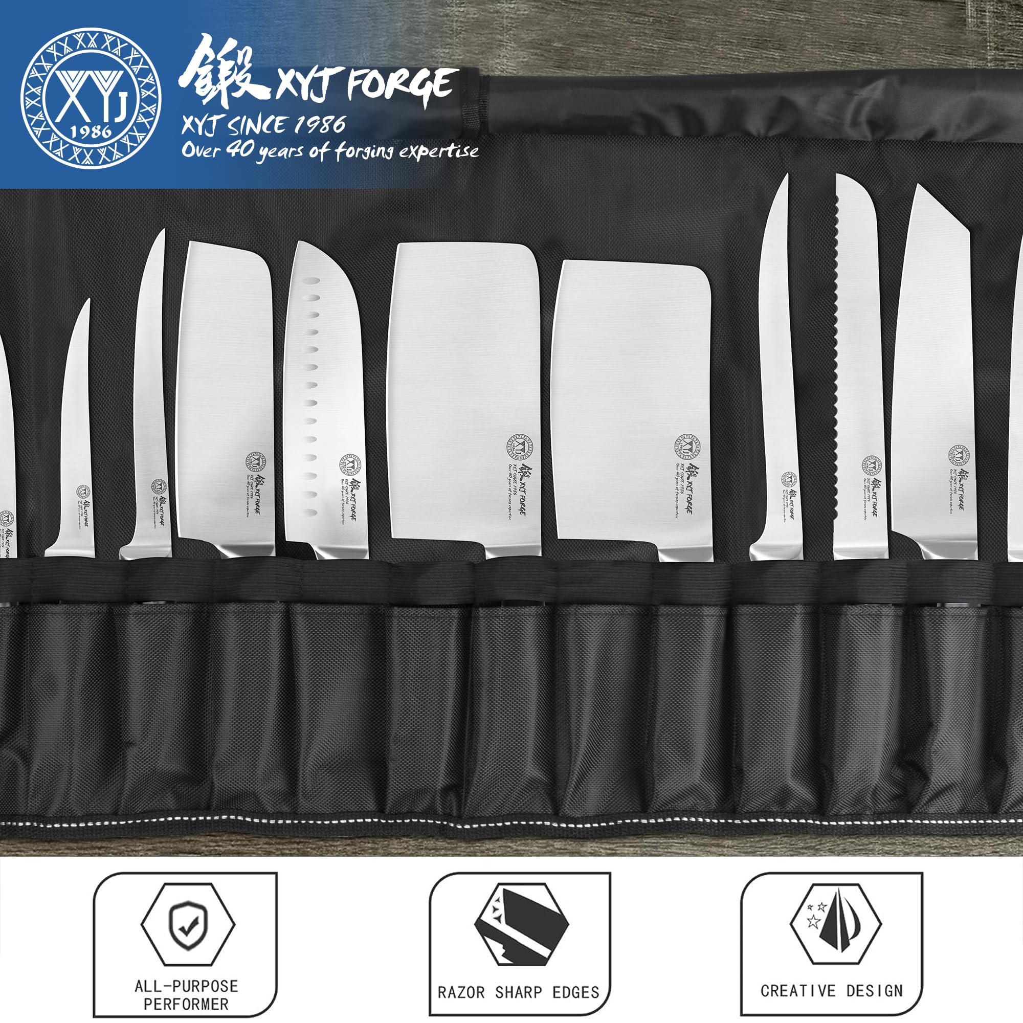 Amazon.com: XYJ: Professional Kitchen Chef Knives Set with Bag