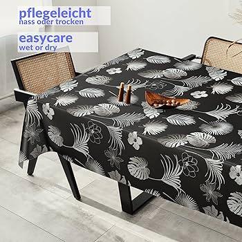 ANRO Mantel De Hule Lavable, Diseño Nórdico, Color Gris