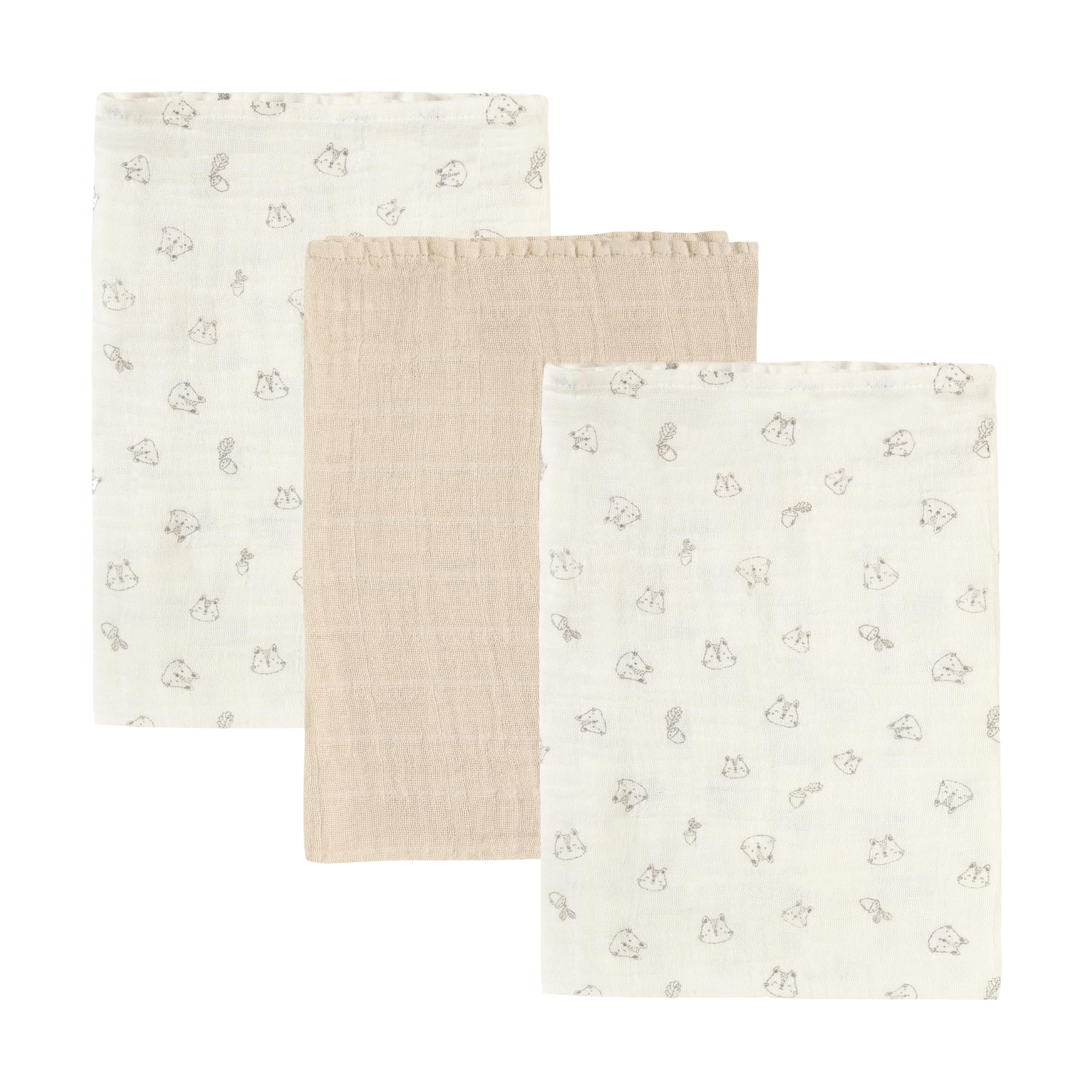 Pippi Cloth Muslin (3-pack), Grey, 65*65cm