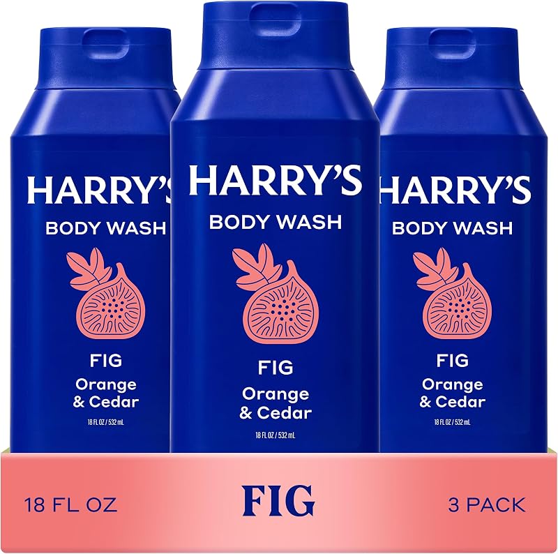 Harry's Men's Body Wash - Fig - 18 fl oz (3 Pack) | Shower Gel for Men - No Parabens, Sulfates, or Dyes