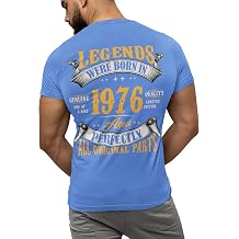 Birthday Shirt for Men, Legends were Born in 19XX, Full Print T Shirts | Vintage Birthday Graphic for Men, 19XX Milestone with Left Chest Back Print, Gift for Dad or Grandpa