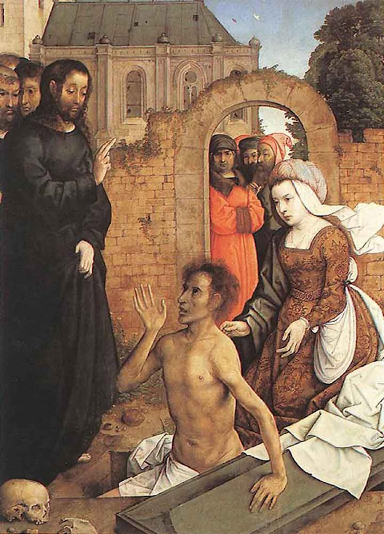 POSTERIIk Vintage Classic Picture Landscape Artwork The Raising of Lazarus Juan De Flandes Portrait Canvas Painting for Office Home Decor 60x90cm