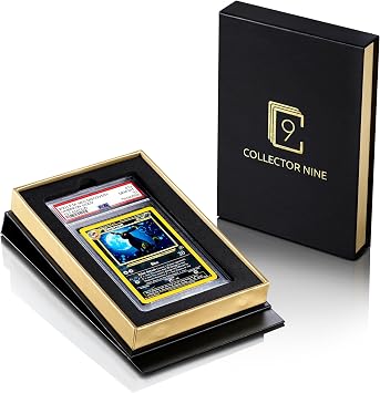 PSA/CGC Display Gift Case Magnetic Flip | Graded Card Storage Slab Shipping Box Holder Gold, PSA/CGC 3-Pack