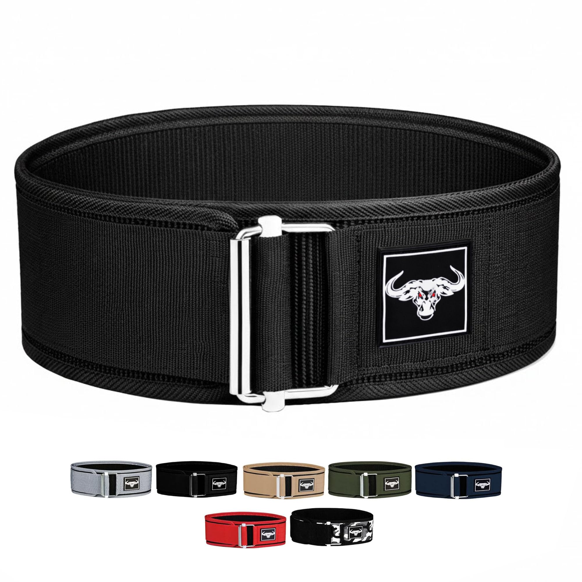 IBRO Quick Locking Premium Weight Lifting Belt - Back Support for Powerlifting, Cross Training & Gym Bodybuilding - 4 Inch Nylon Men and Women with