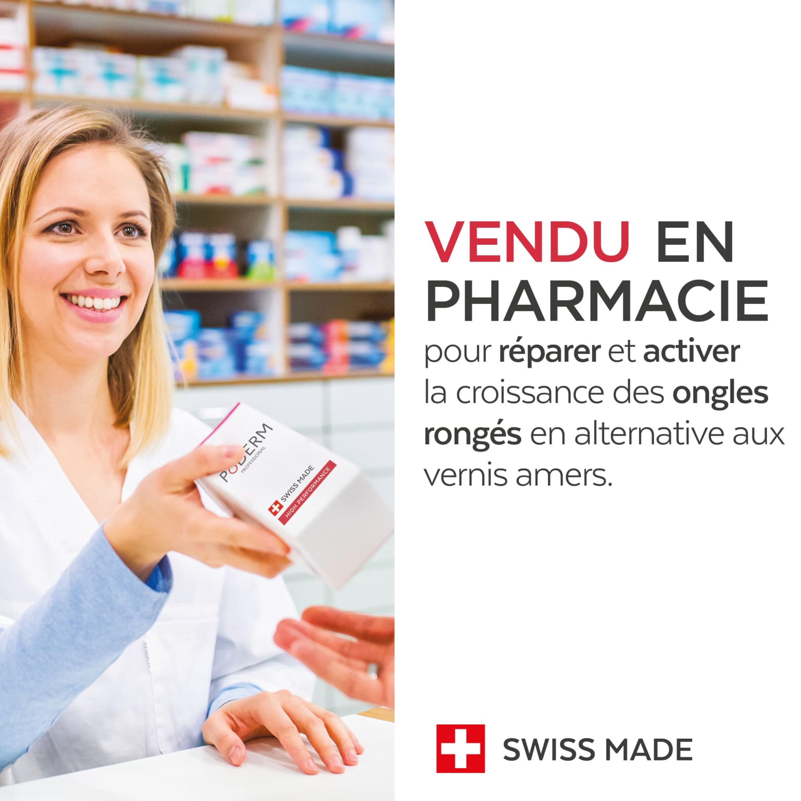 PODERM - ONGLE RONGÉ SOIN CROISSANCE BIO | Aux plantes fortifiante et stimulante de la pousse | Adultes et Enfants | Soin professionnel pied/main | Facile & rapide | Swiss Made