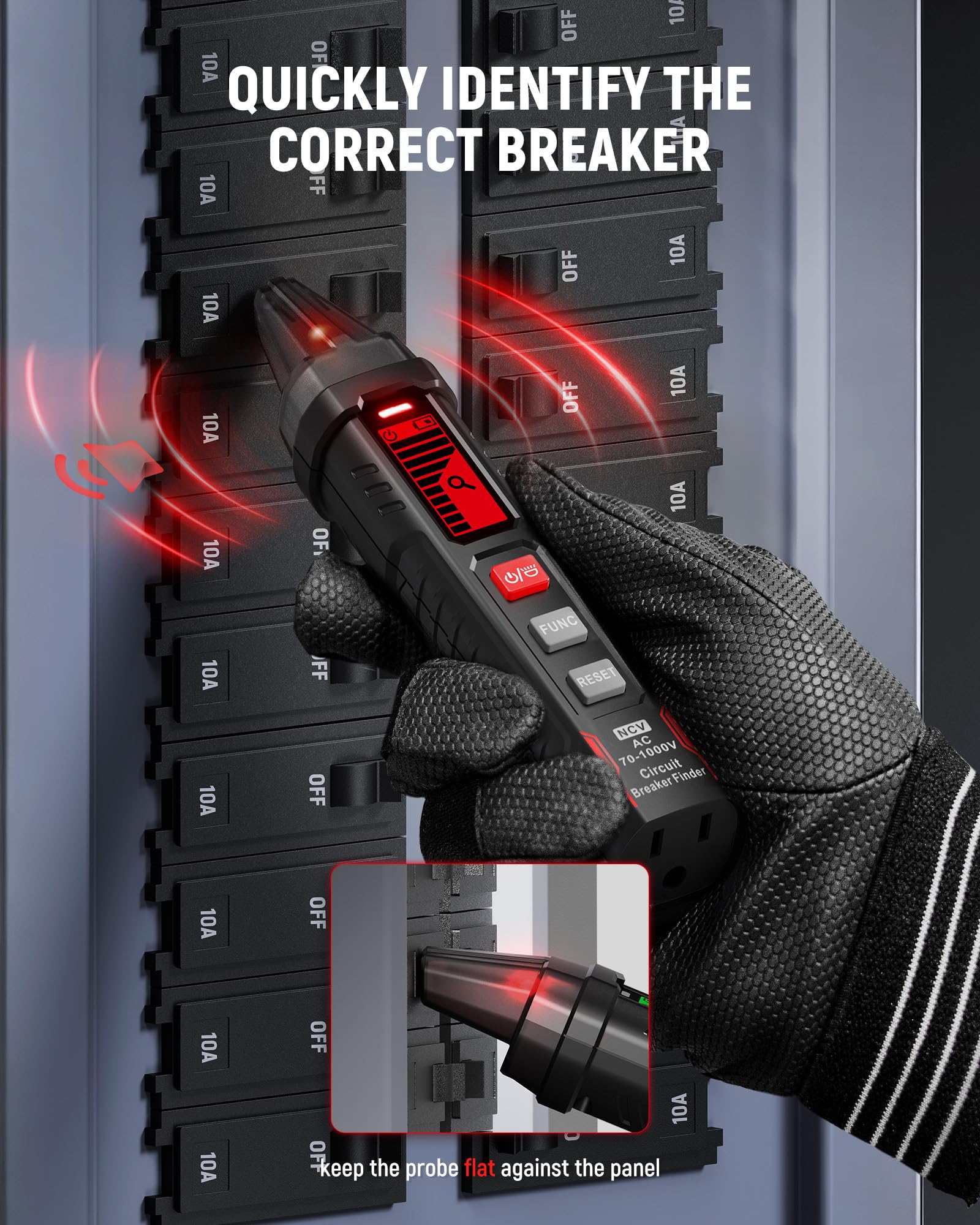 Circuit Breaker Finder - GFCI Tester with LCD -2