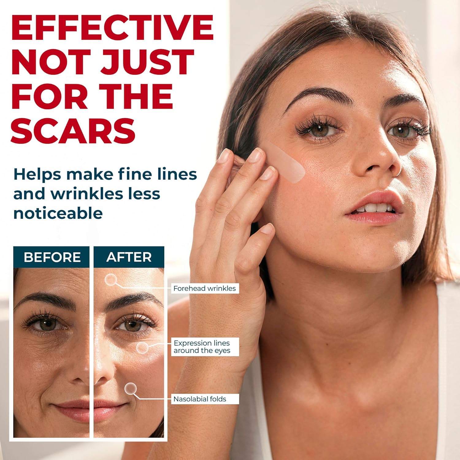 Medical Grade Silicone Scar Sheets - 4pk (5.7”x1.6”) - Visible Difference on Surgical & Keloid Scars - Reusable C-Section Scar Silicone Strips - Easy to Use Silicone Sheets for Scars - Image 9