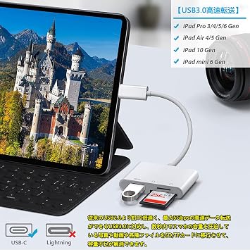 Card Reader, 3-in-1 Type-C Memory Card Reader, TF, USB, Camera Adapter, Converter, OTG Function, Multi-functional, Data Transfer, No Setup Required, Bidirectional High-Speed Data Transfer, Photo/Video