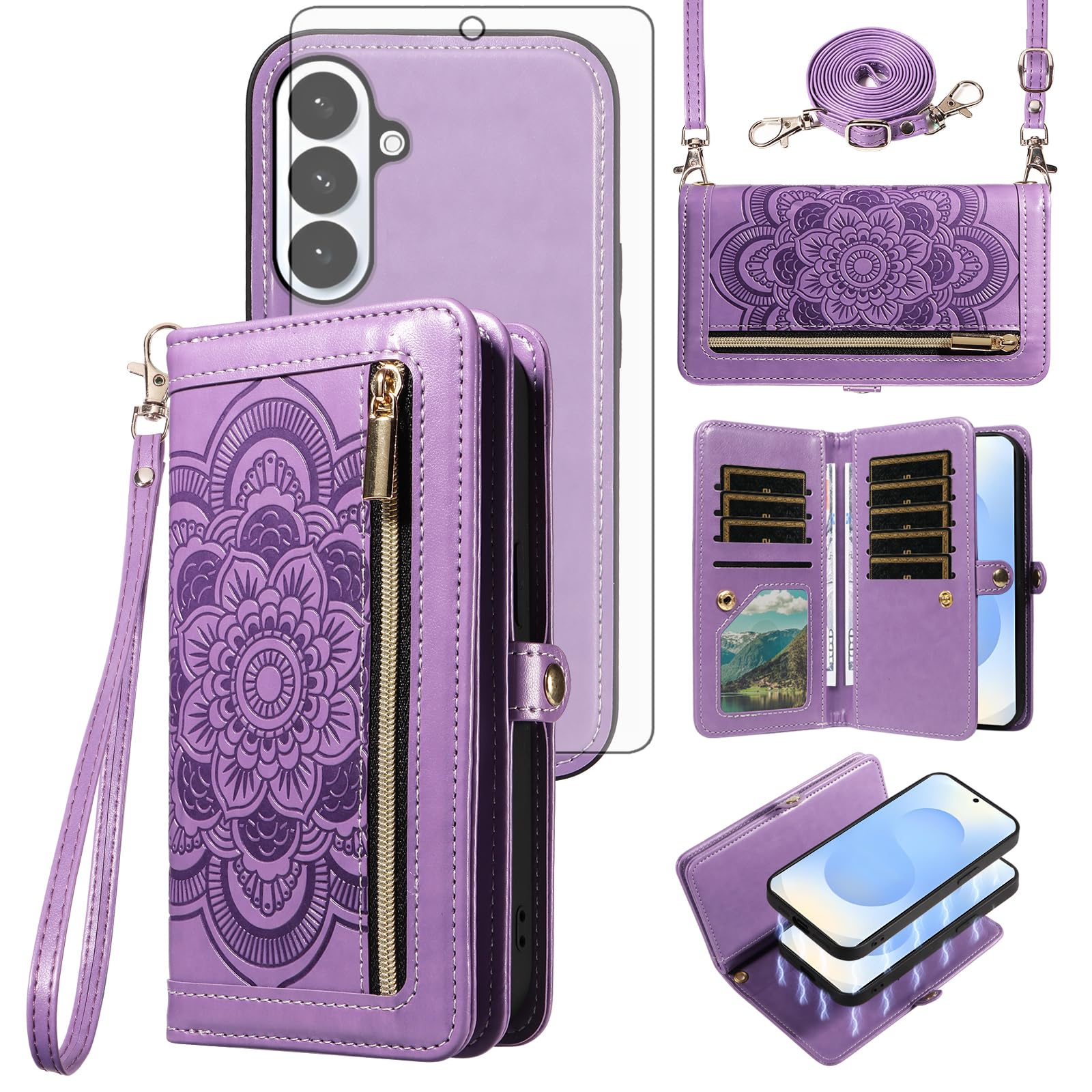 Coque pour Samsung S26 Plus Asuwish violette anti-rayure avec design ajusté - 8