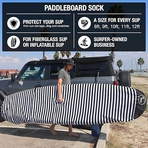 Miniatura 2 de Ho Stevie! Funda para calcetines SUP – Evita daños por el sol UV – Bolsa protectora elástica para tablas de remo de pie