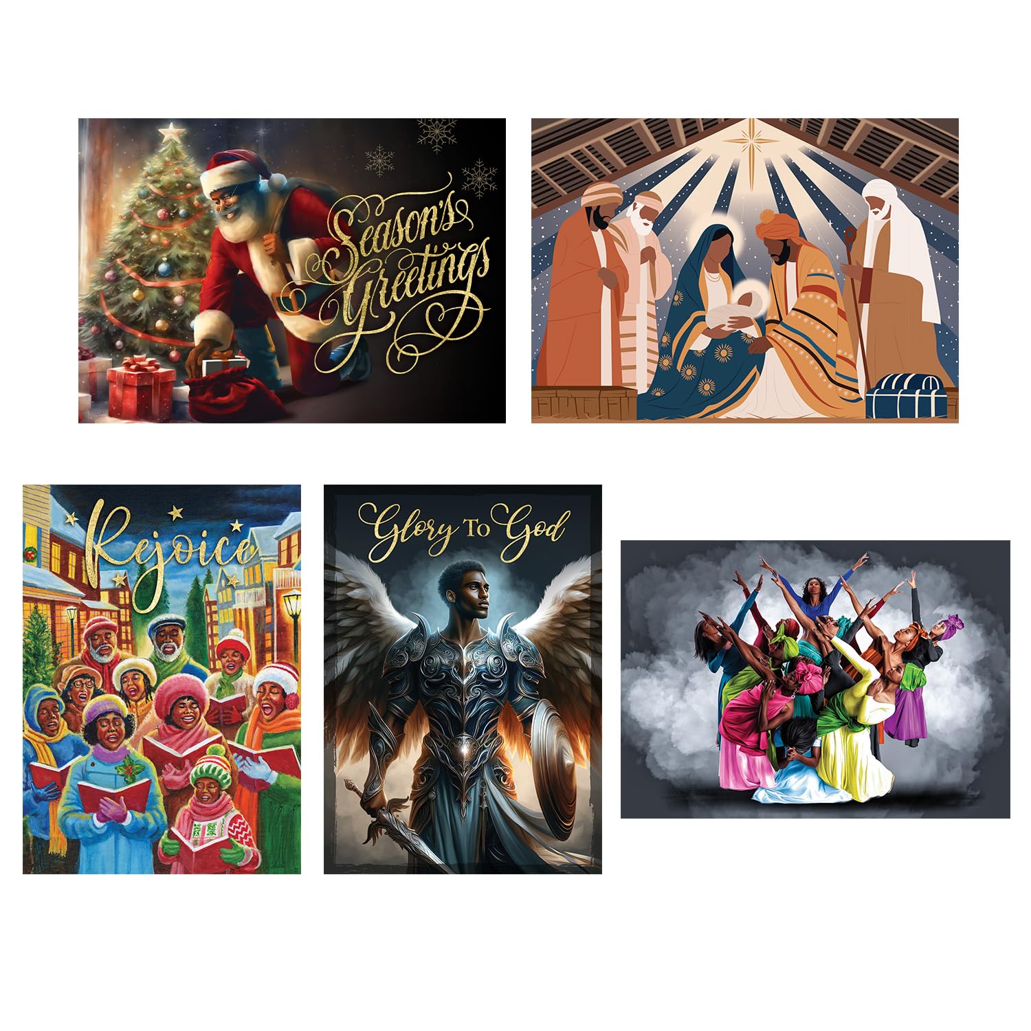 American Greetings Religious Christmas Cards with Envelopes, Bright Winter Designs (25-Count