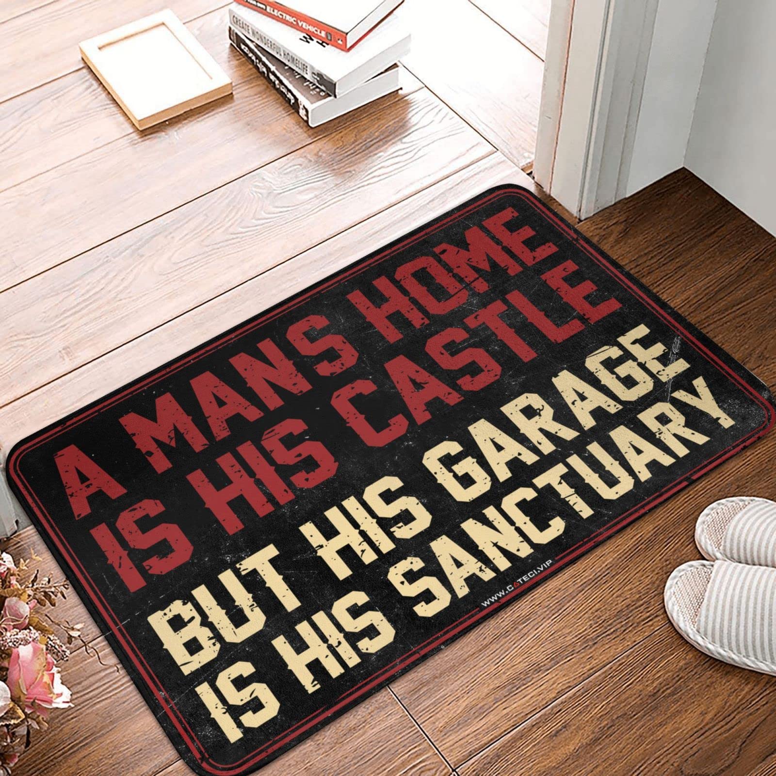 Tapis de porte garage personnalisé 65x90 cm décoratif humeur