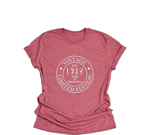 Vintage 1983 Birthday Shirt, 40th Birthday Shirt, 40th Birthday Girl, Birthday Gift For Women, 40th Gift for Men, Birthday Party Shirt disponible en Yaxa Colombia