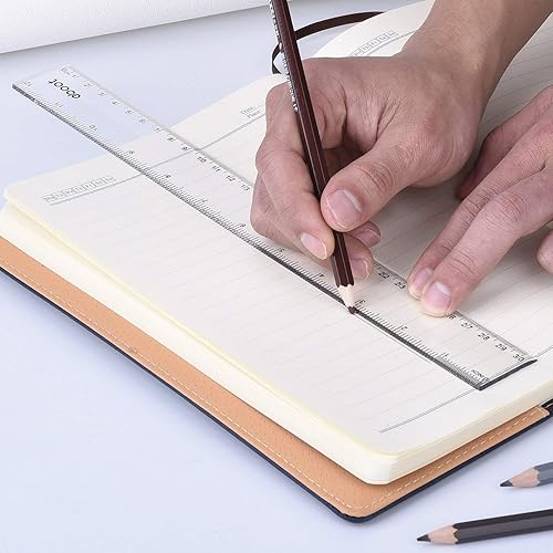 Miniatura 5 de eBoot Regla de plástico, regla recta, herramienta de medición de plástico de 12 pulgadas, 2 piezas (transparente)