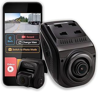 Rexing V1P 3rd Generation Dual 1080p Full HD Front and Rear 170 Degree Wide Angle Wi-Fi Car Dash Cam with Supercapacitor, 2.4" LCD Screen, G-Sensor, Loop Recording, Mobile App