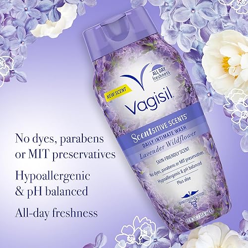 Miniatura 3 de Vagisil Scentsitive Scents - Lavado femenino íntimo diario para mujer, lila primaveral, probado por ginecólogos, fresco y suave con la piel, 12