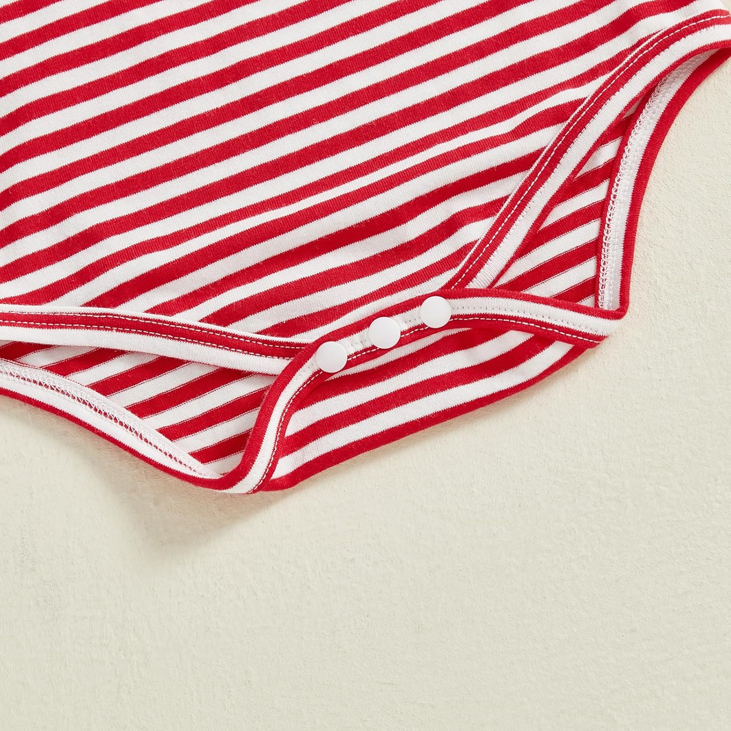 Newborn Baby Boy Valentines Outfit Stripe Long Sleeve Romper Letter Embroidery Suspender Pants Hat Clothes Set - Image 5