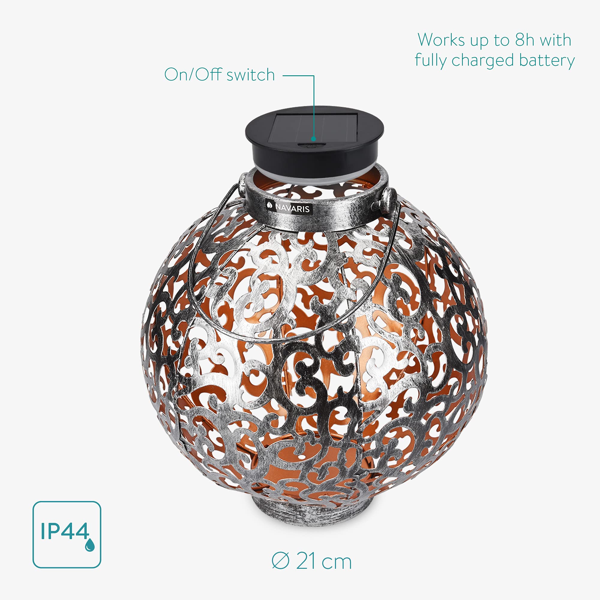 Lampada Sfera Solare Gonfiabile Da Giardino - 40cm, Luci Colorate Per Esterni E Piscine - Foto 13