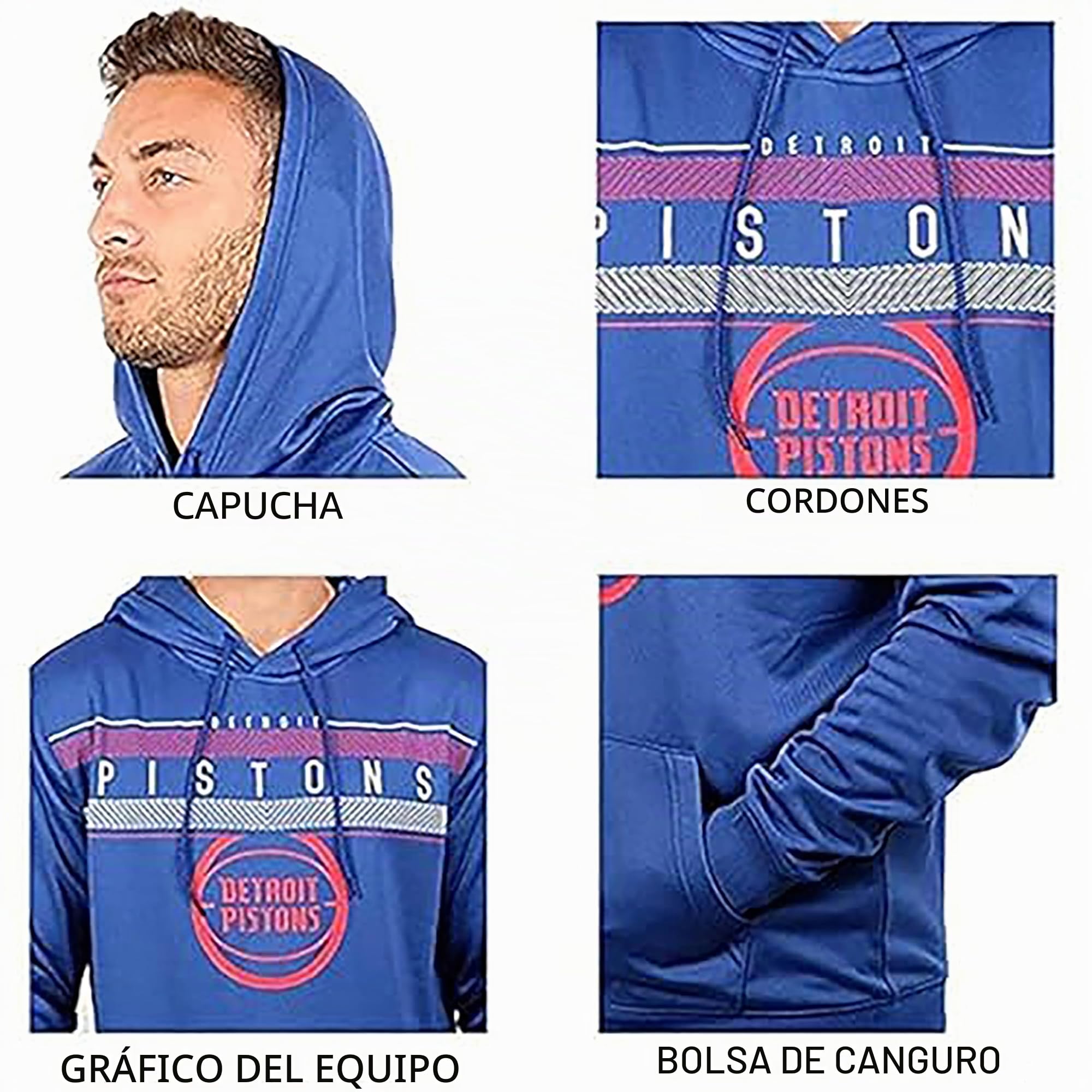 Ultra Game Sudadera con capucha oficial de la NBA para hombre, supersuave, de Midtown