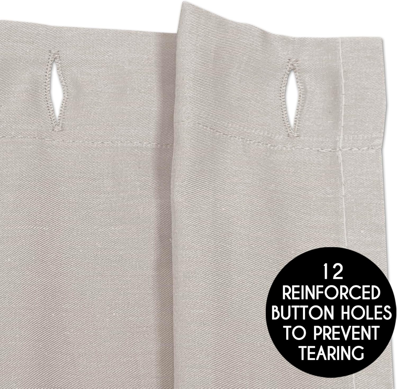 Sweet Jojo Designs Boho Bohemian Bathroom Fabric Bath Shower Curtain - Solid Taupe Beige Ivory Cream Off White Linen Farmhouse Shabby Chic Designer Modern Minimalist Tassel Macrame Cotton Neutral