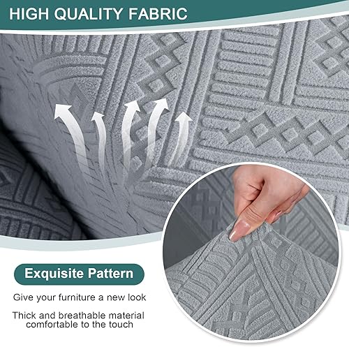 Miniatura 3 de Ruaozz Fundas de sofá reclinable, fundas para sillas reclinables, fundas para sillas reclinables con bolsillos, lavables, protector de muebles con