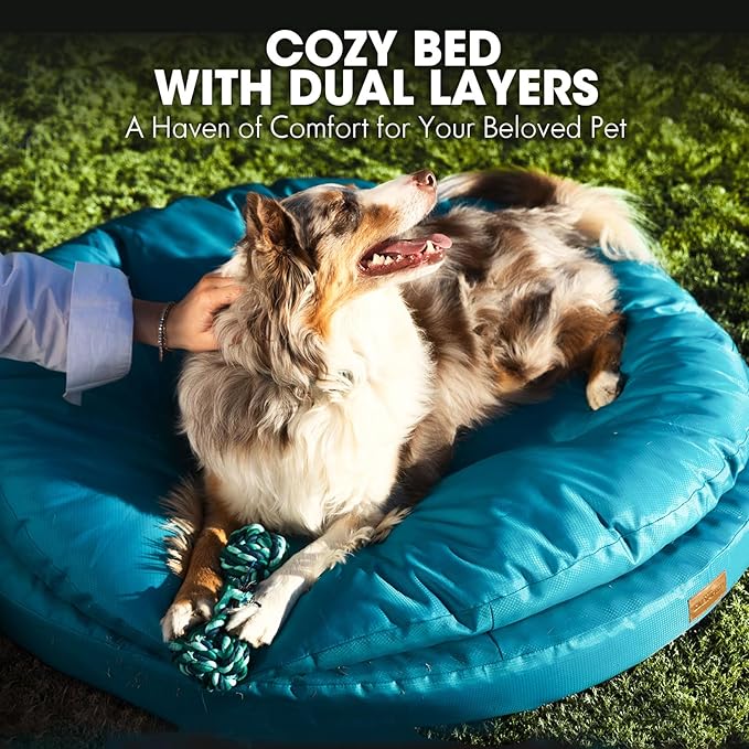 Cama Redonda Perro Grande 107cm Ortopédica Lavable miniatura 3